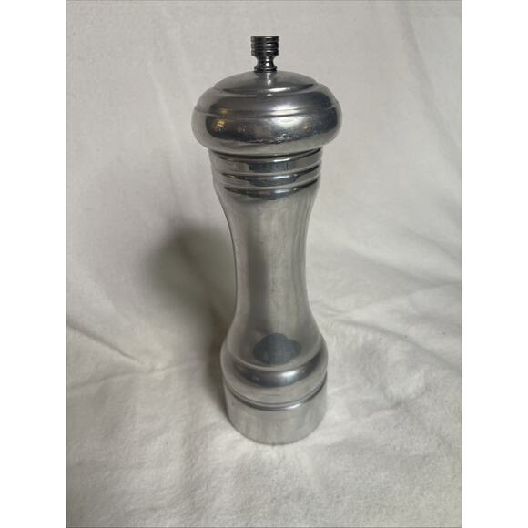 Crate & Barrel Pewter Pepper Mill - Picture 1 of 4